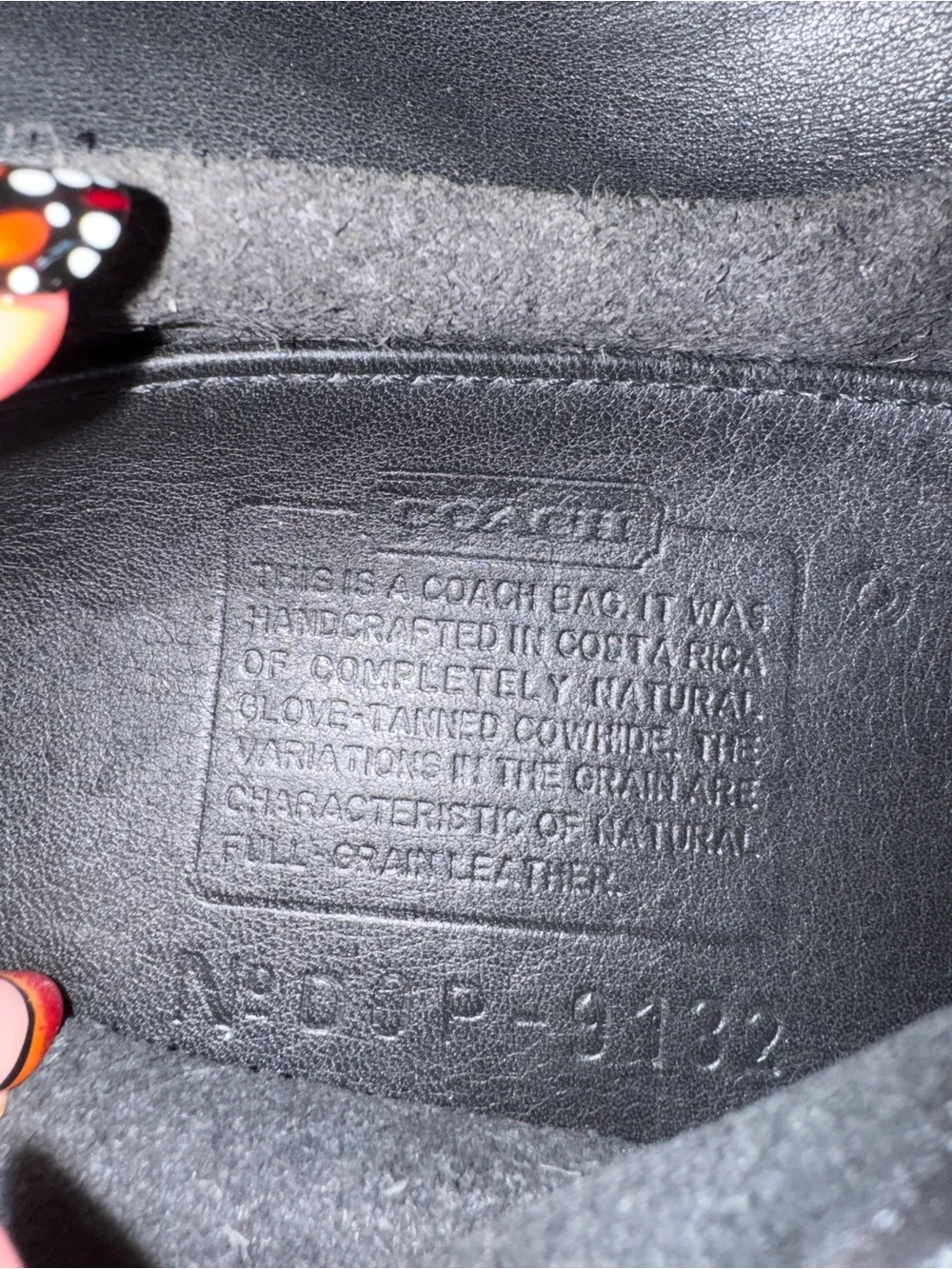 Vintage Coach small Hippie flap bag Black leather 9132 Costa Rica Nov 2001